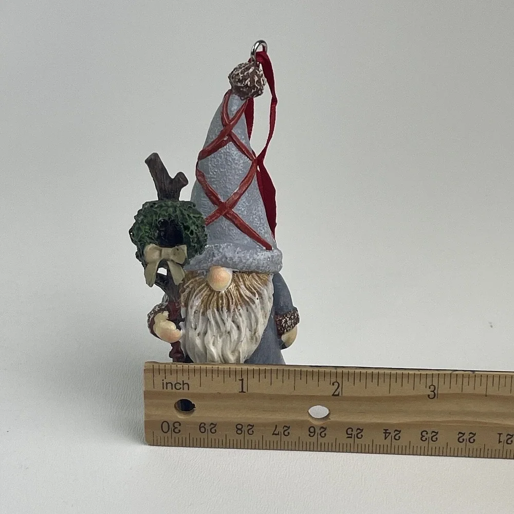 Gnome And Wreath Christmas Tree Ornament Xmas Holiday Decoration Tiered Tray